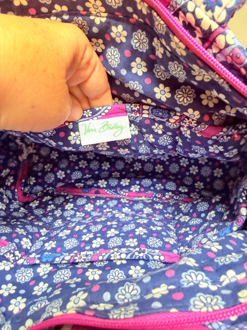 Vera Bradley Boysenberry Purple Paisley Purse Bag Tote 2011 - Picture 10 of 12